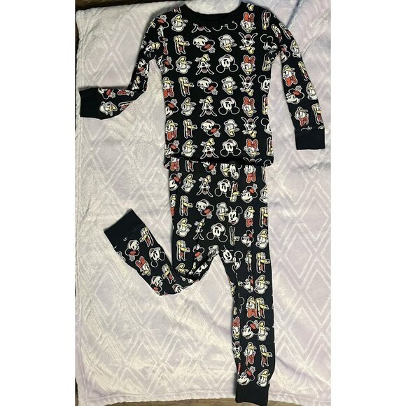 Disney Pajamas 2 pc toddler 4T Mickey Mouse Goofy Donald Snug Fit - Picture 1 of 7
